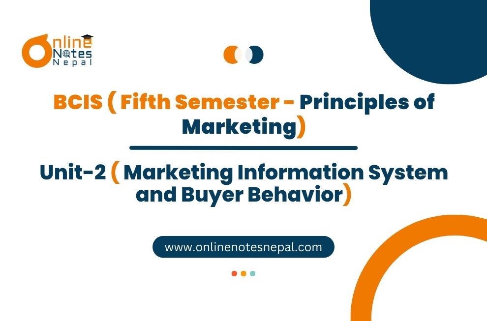 Unit II: Marketing Information System and Buyer Behavior